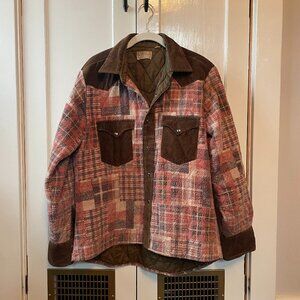 Authentic Western Ranchwear Vintage 70s Plaid Quilted Pearl Snap Women's Large